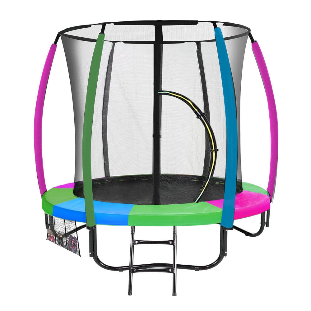 Kahuna 6ft trampoline with safety net and padded springs, designed for children's outdoor fun.