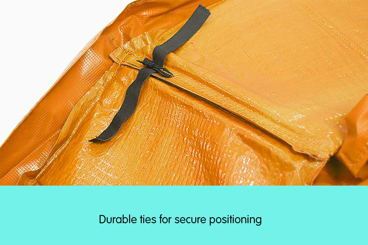 Kahuna 8ft trampoline replacement pad in orange, featuring durable PVC material and high-density foam padding.