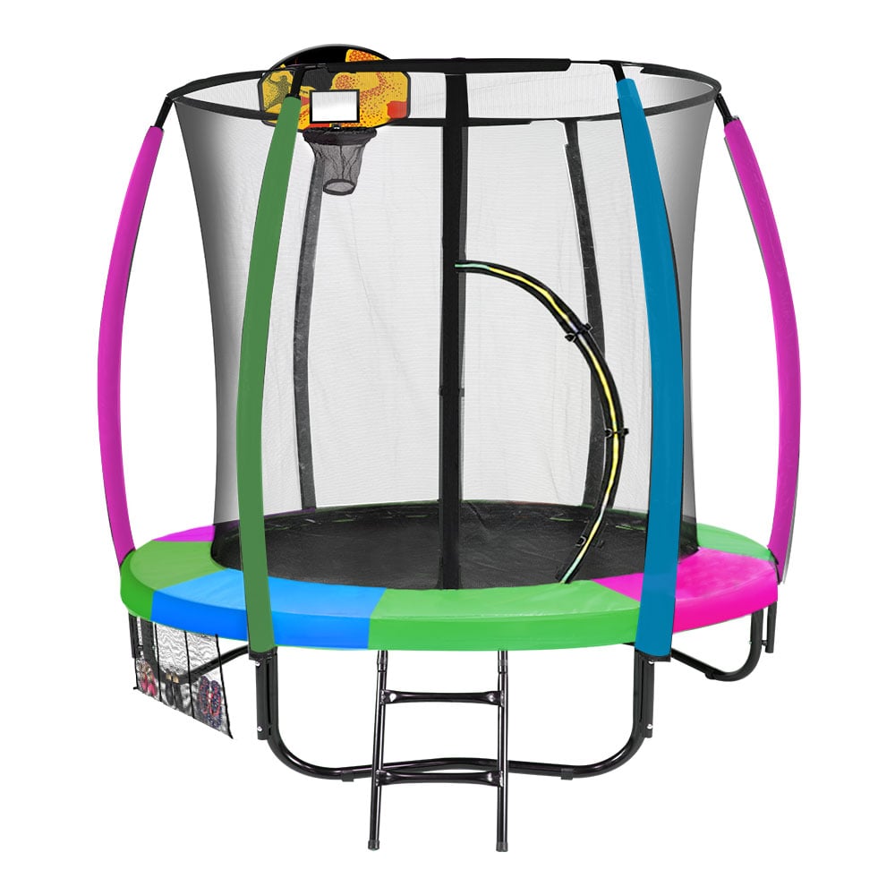 Kahuna Classic 6ft trampoline with safety net, ladder, and padded springs, designed for family fun and safety.