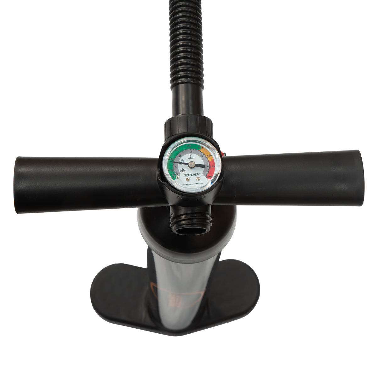 Kahuna iSUP Double Action Hand Pump with ergonomic handle and dual action modes for efficient inflation.