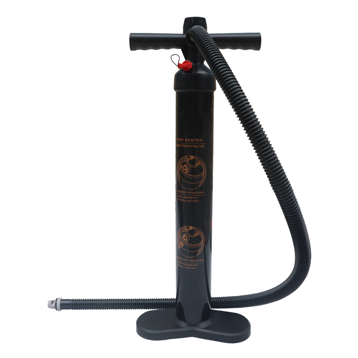 Kahuna iSUP Double Action Hand Pump with ergonomic handle and dual action modes for efficient inflation.