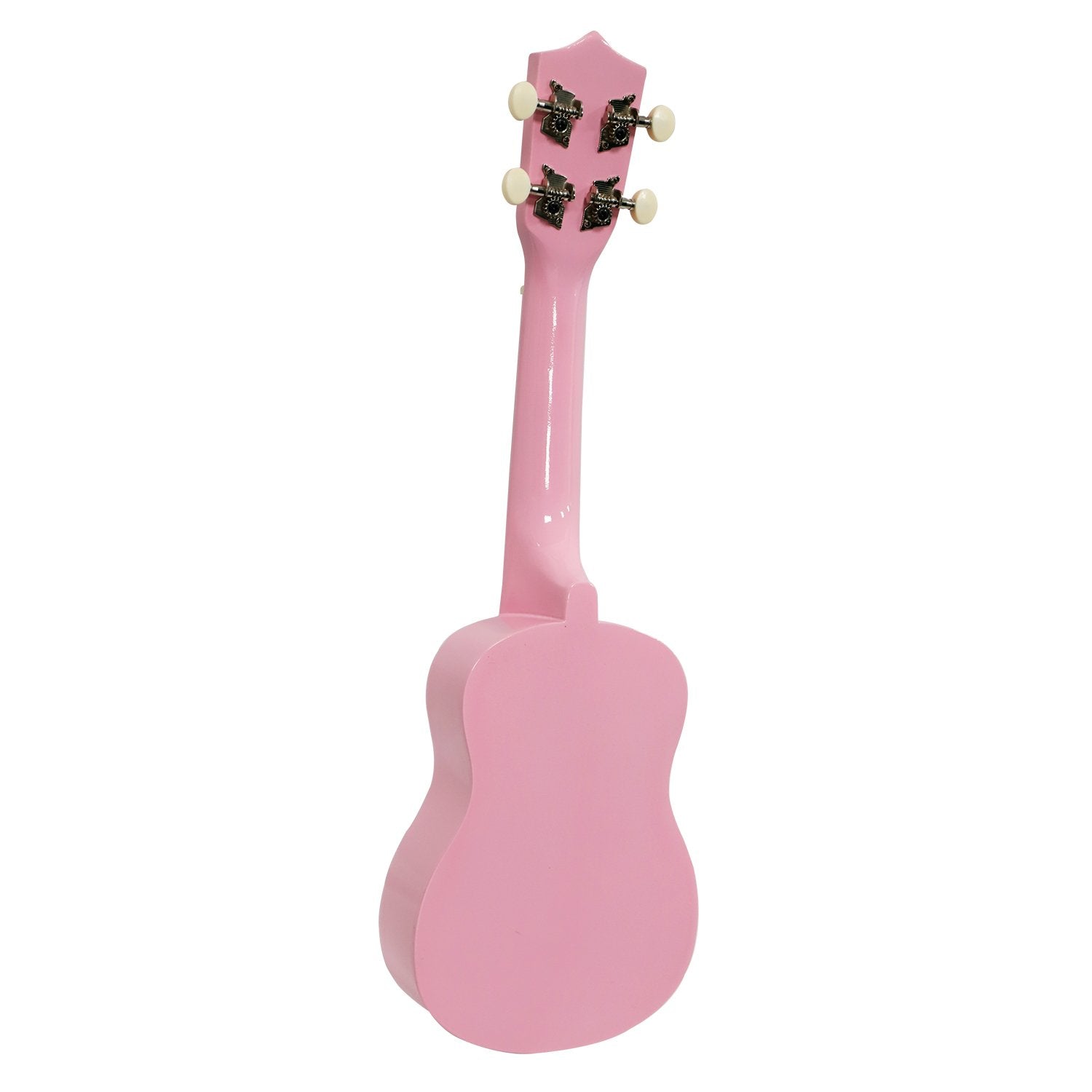 Karrera 21in Ukulele in Pink with high gloss finish and nylon strings, perfect for beginners.