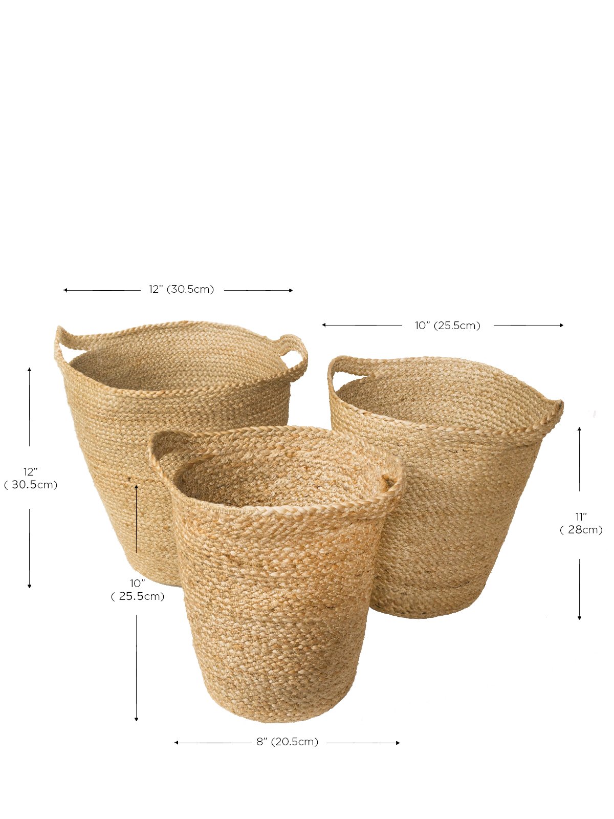 Kata Basket with Slit Handle, handwoven from natural jute, showcasing its unique design and functionality.