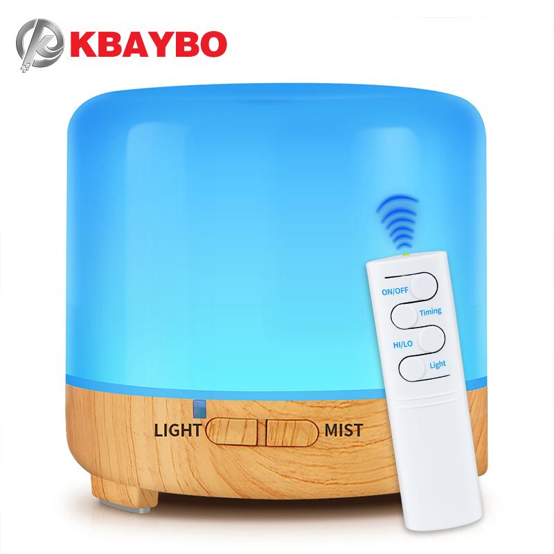 KBAYBO 200ml USB Electric Aroma Air Diffuser in yellow with 7 LED lights, showcasing its compact and elegant design.