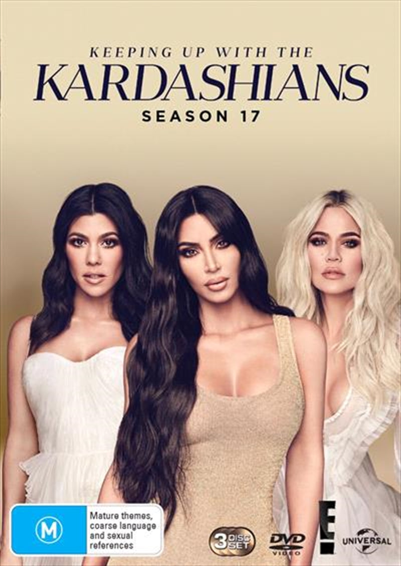 Keeping Up With The Kardashians Season 17 DVD cover featuring the Kardashian-Jenner family.