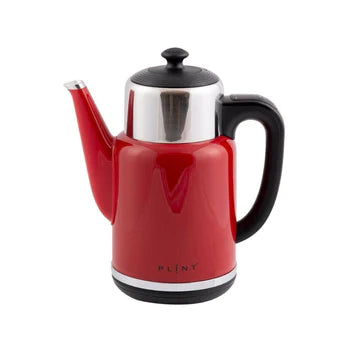 A sleek double-walled electric kettle with a 360° base, featuring a stainless steel body and a hidden heating element for hygiene.