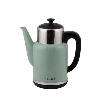 A sleek double-walled electric kettle with a 360° base, featuring a stainless steel body and a hidden heating element for hygiene.