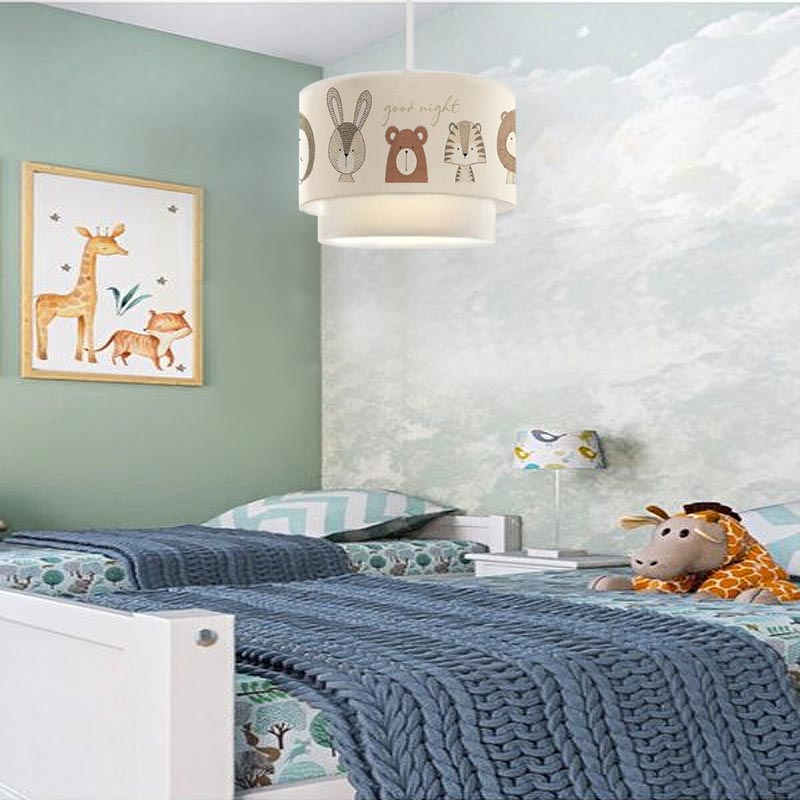 Colorful Kids Ceiling Lamp ANIMALS featuring cute animal designs, perfect for children's rooms.