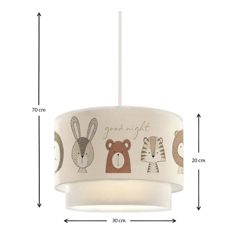 Colorful Kids Ceiling Lamp ANIMALS featuring cute animal designs, perfect for children's rooms.