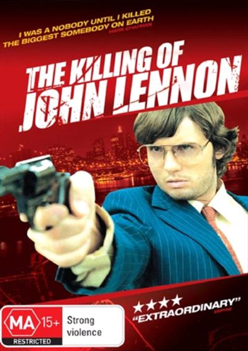 DVD cover of 'Killing Of John Lennon' featuring iconic imagery related to John Lennon and the documentary's theme.