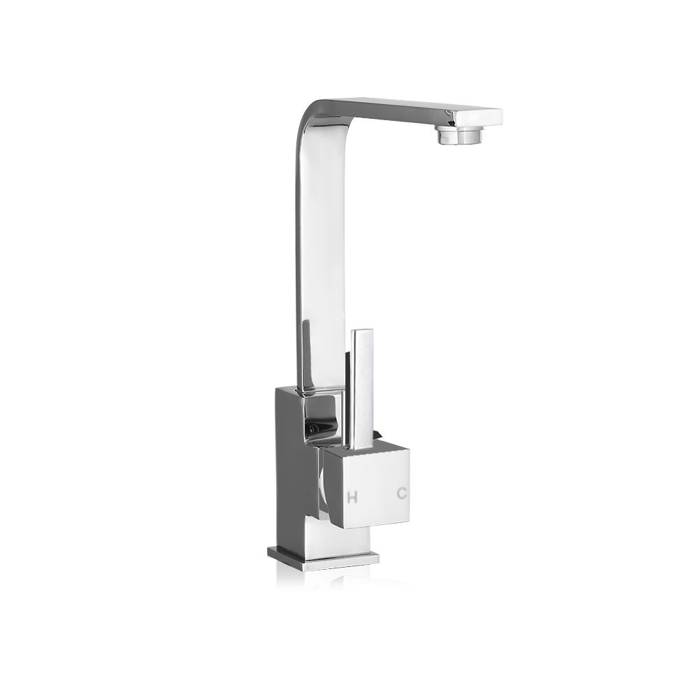 Cefito Kitchen Mixer Tap in silver, showcasing a sleek design with a 360° swivel feature and high-quality materials.