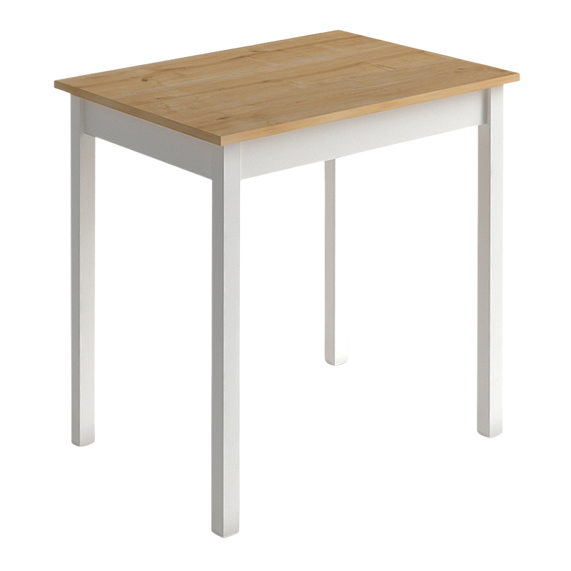 NOVA Oak Kitchen Table in white with melamine surface and metal legs, suitable for indoor and outdoor use.