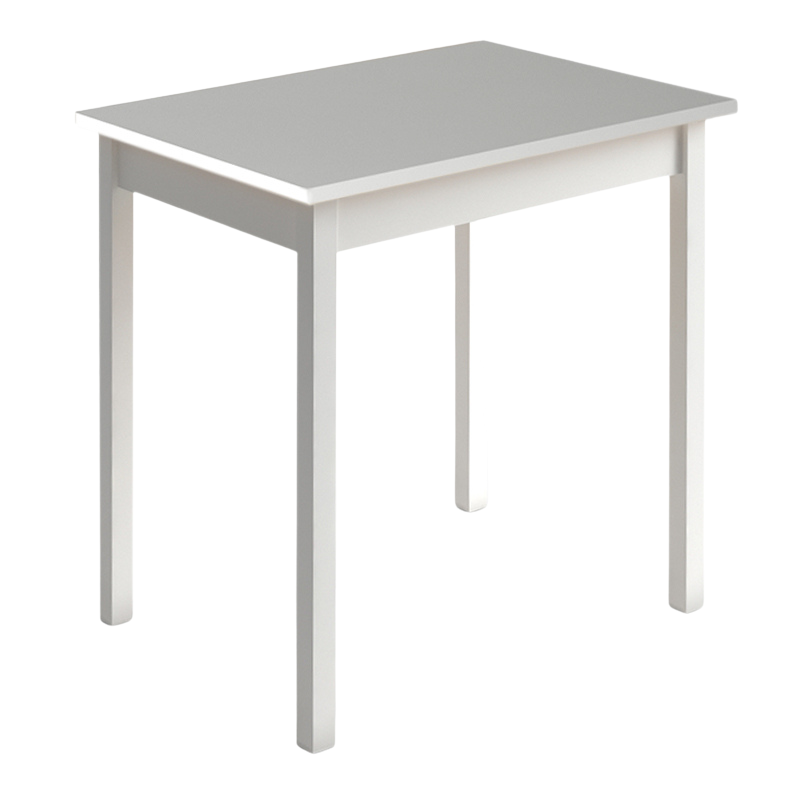 NOVA White Kitchen Table featuring a sleek melamine surface and sturdy metal legs, perfect for indoor and outdoor use.