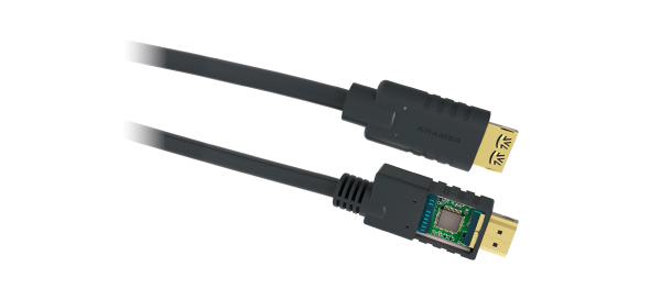 Kramer Active High Speed HDMI Cable with Ethernet, 10.70m length, featuring K-Lock connector for secure connections.