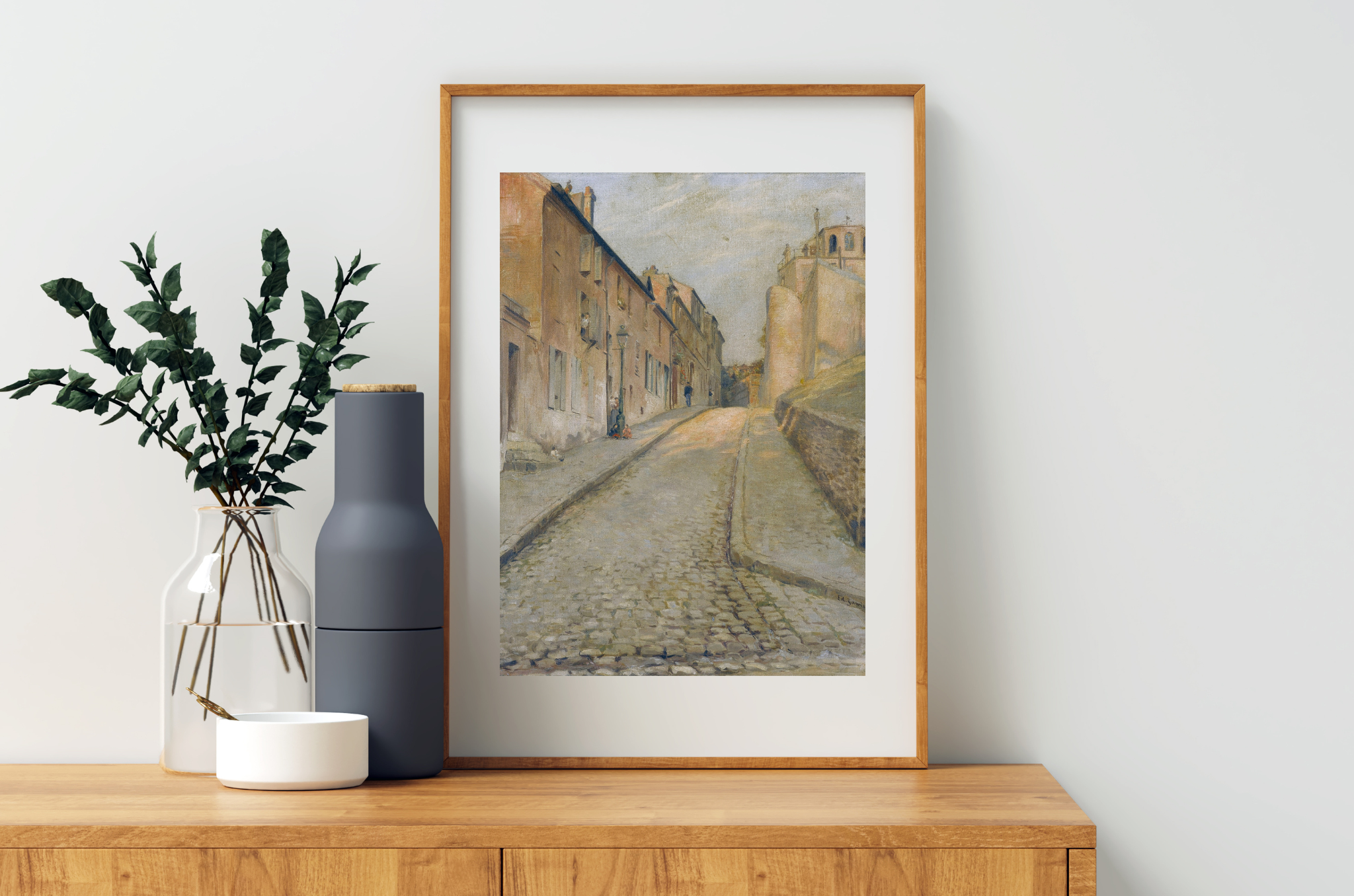 La Rue Art Print featuring a vibrant landscape on museum-grade canvas, showcasing rich colors and textures.