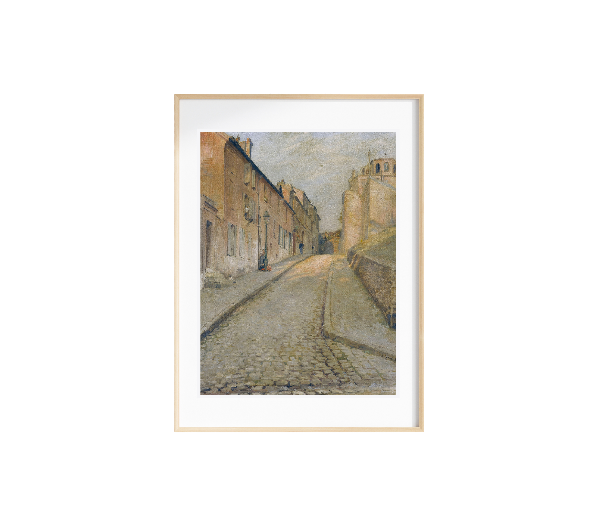 La Rue Art Print featuring a vibrant landscape on museum-grade canvas, showcasing rich colors and textures.