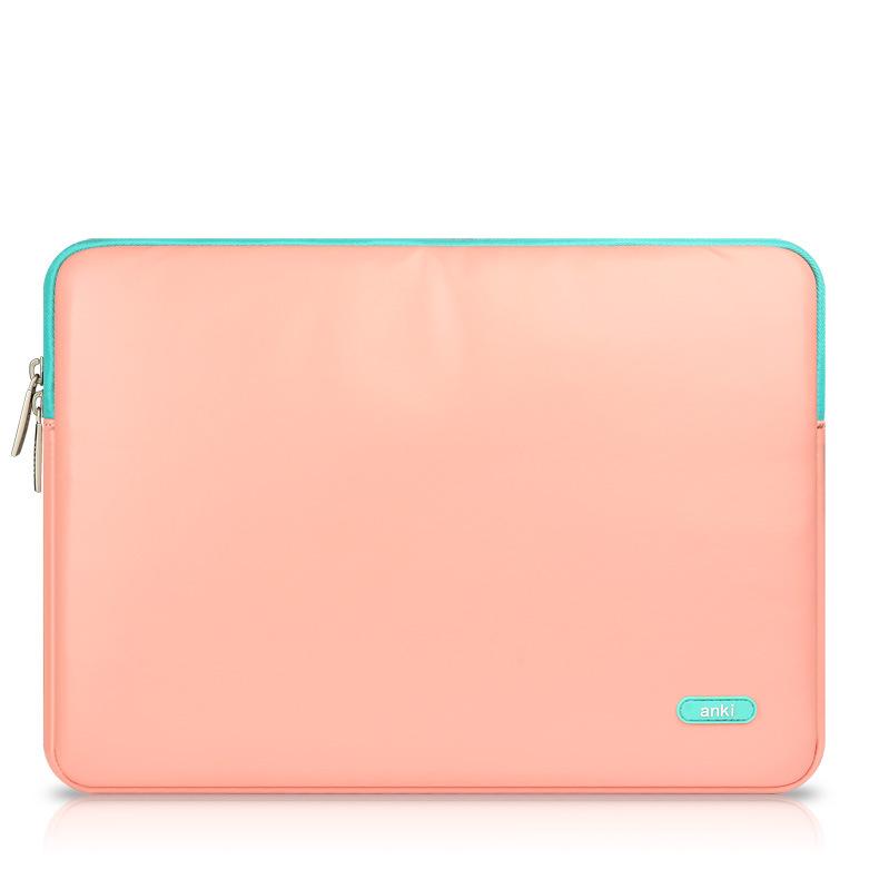 Stylish laptop sleeve for 11.6-12 inch MacBook Air and Pro, made of imitation leather with zipper closure.