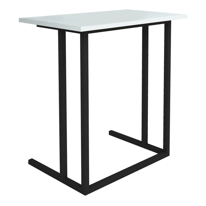 SPRINT Laptop Table in Black and White, featuring a sleek design with dimensions 60x35.5x65.5 cm, made from durable melamine and metal.