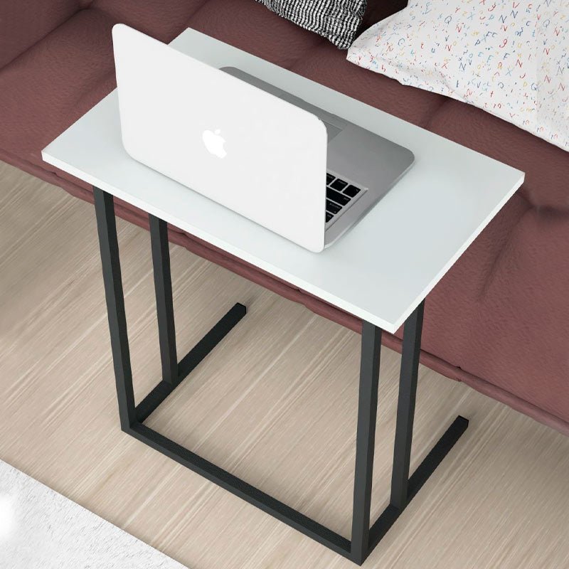 SPRINT Laptop Table in Black and White, featuring a sleek design with dimensions 60x35.5x65.5 cm, made from durable melamine and metal.