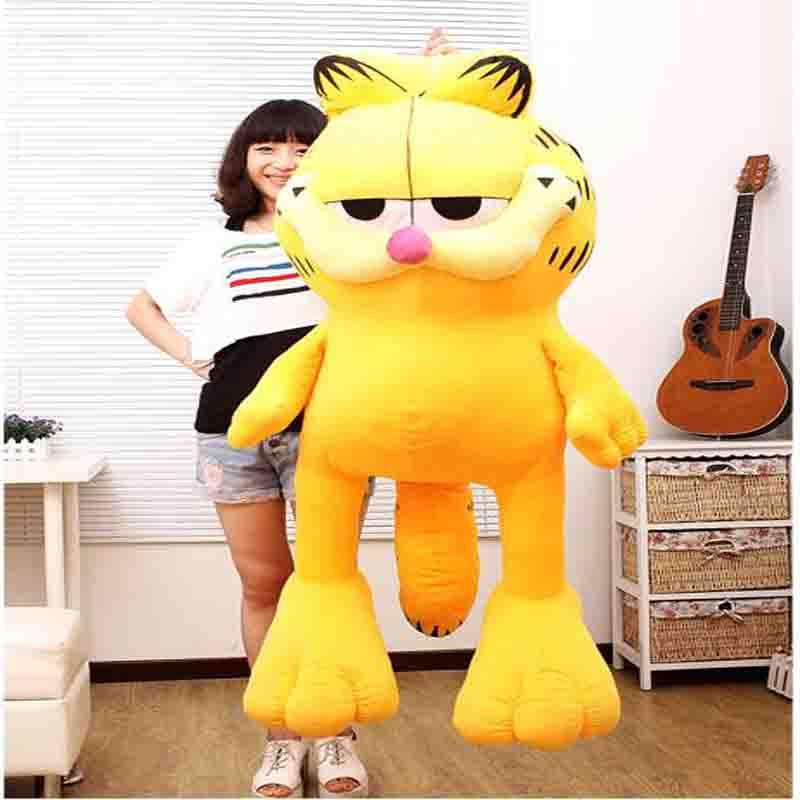 Large soft Garfield plush toy doll in yellow, perfect for cuddling and as a decorative pillow.