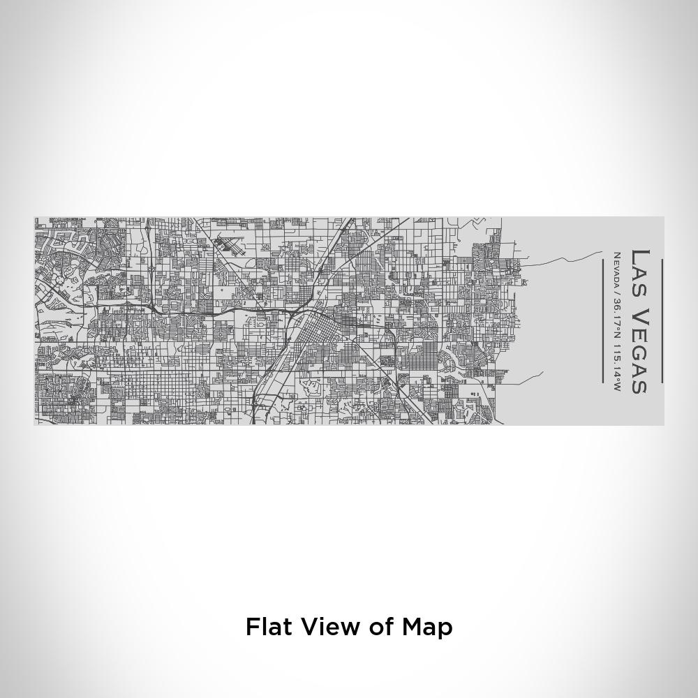 Custom engraved insulated cup featuring a detailed map of Las Vegas, Nevada with coordinates.