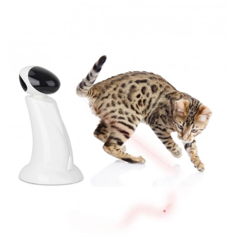 Interactive Laser Beam Cat Toy with 360-degree rotation, designed for pets to chase and play.