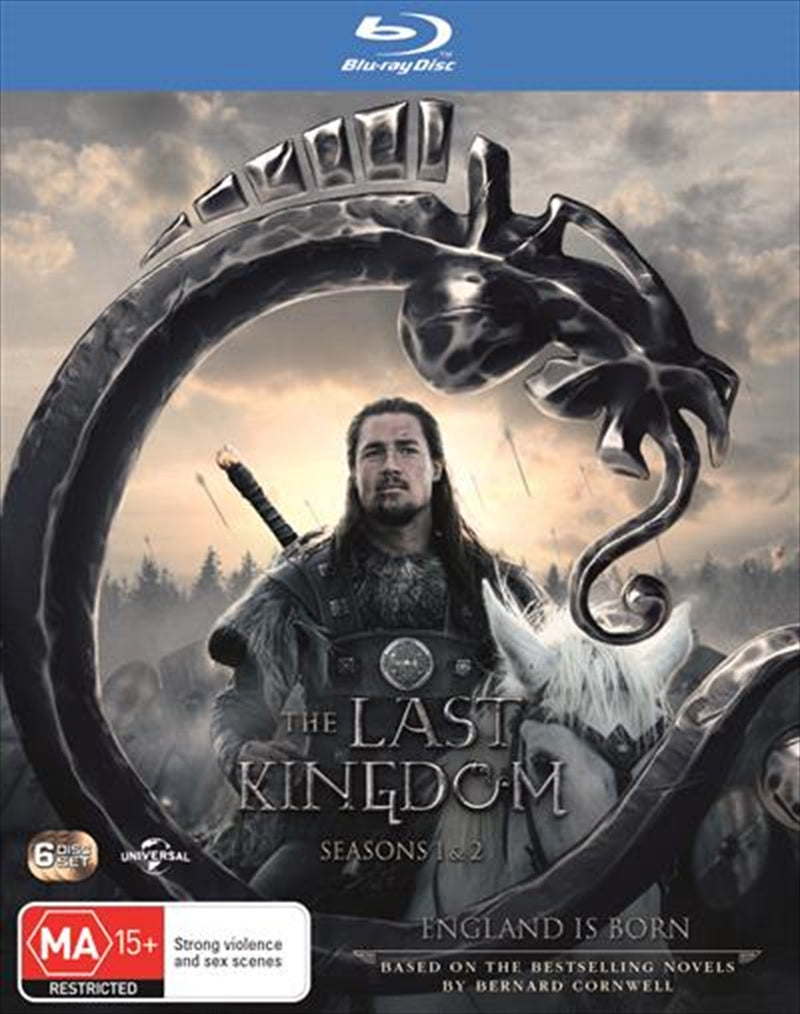 The Last Kingdom Seasons 1-2 Blu-ray boxset featuring stunning cover art and disc details.