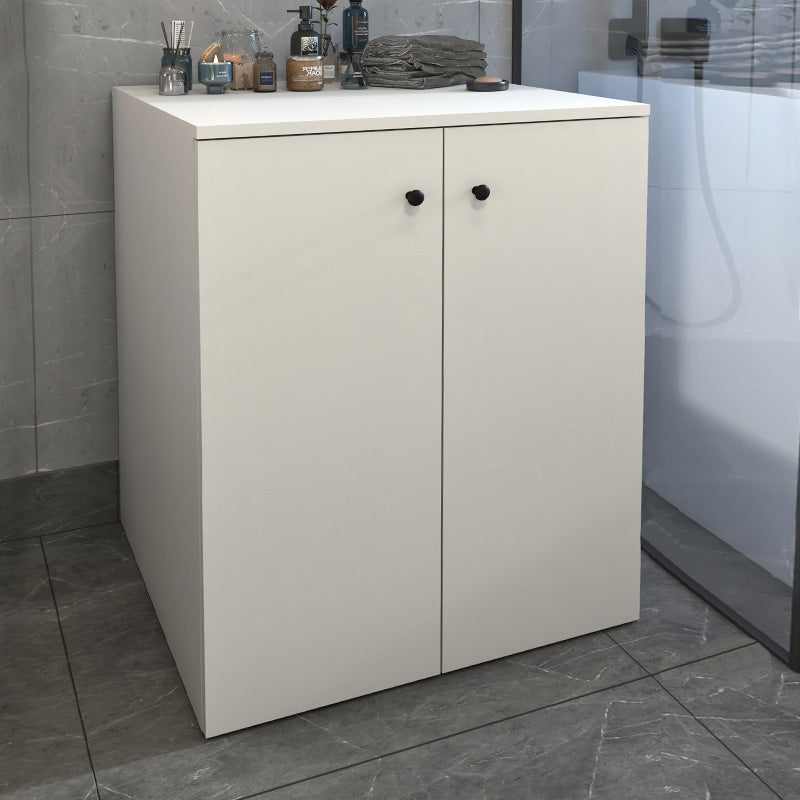 VALDO White Laundry Machine Cabinet with dimensions 70x66x90cm, featuring a sleek melamine finish and spacious storage.