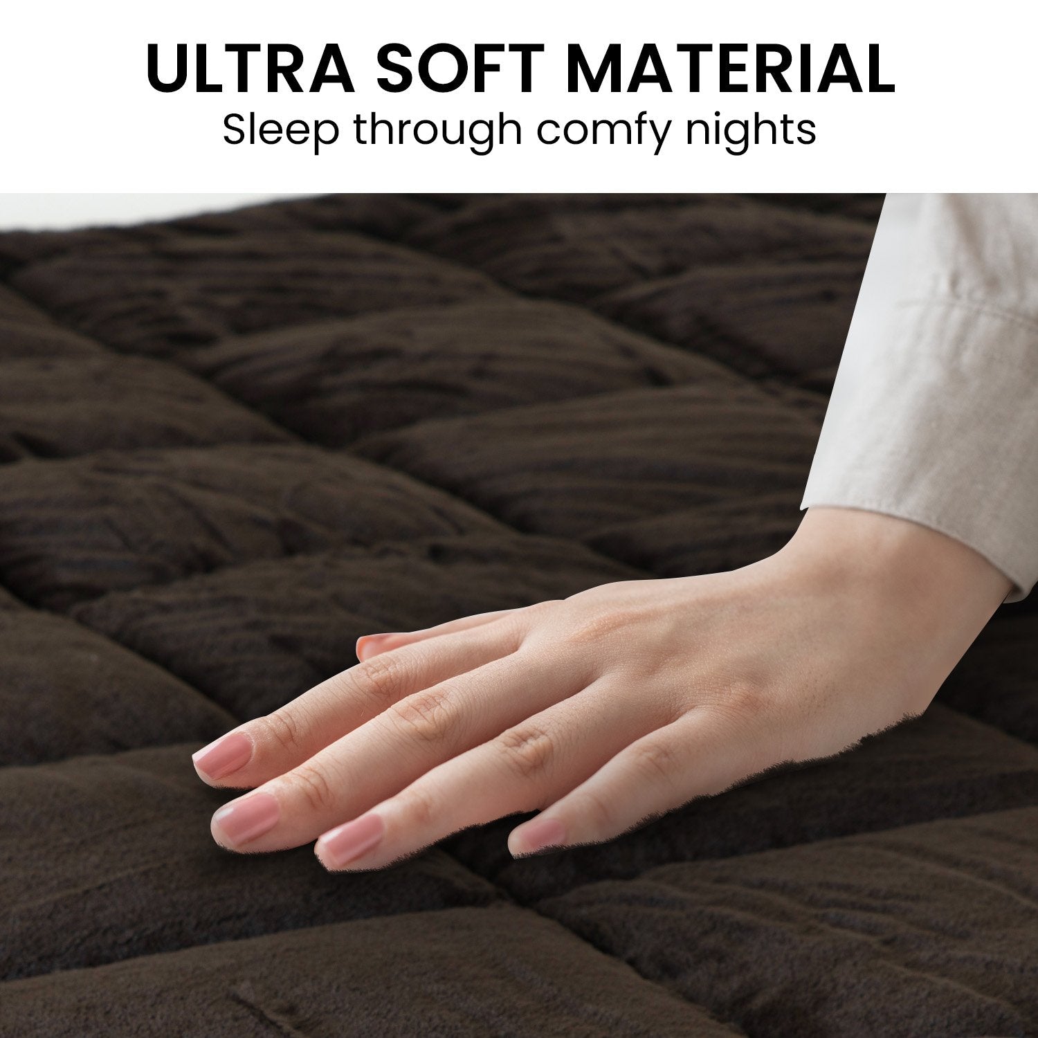 Laura Hill 500gsm Faux Mink Quilt Comforter in super king size, showcasing its plush texture and elegant design.