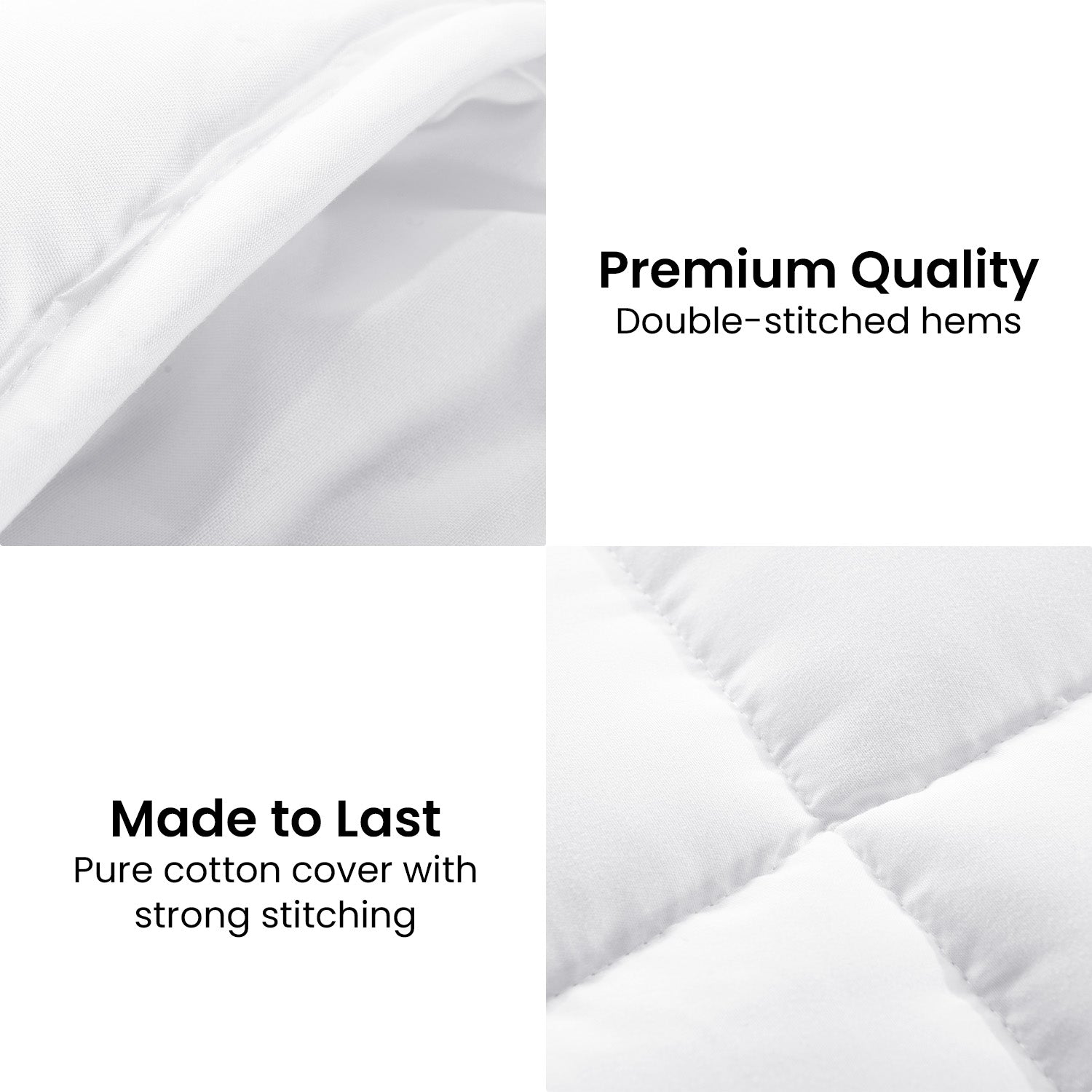 Laura Hill 500GSM Goose Down Feather Comforter in Queen size, showcasing its soft cotton cover and luxurious goose down filling.