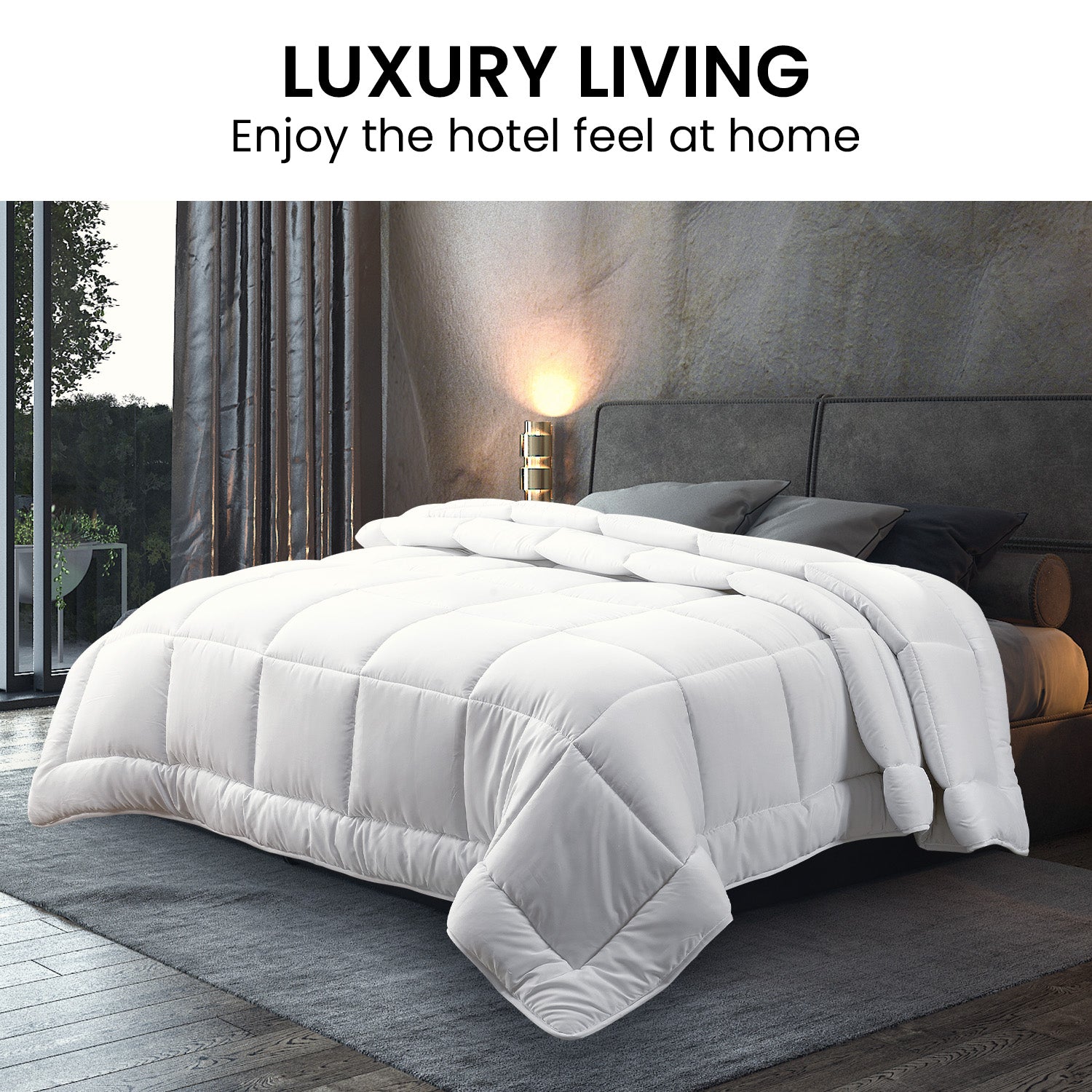 Laura Hill 700GSM Duck Down Feather Quilt Duvet Doona in King size, featuring a soft cotton cover and luxurious down filling.