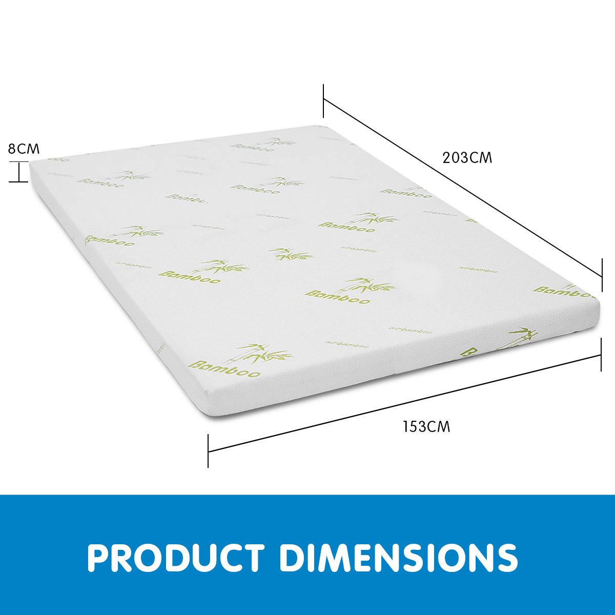 Laura Hill Cool Gel Memory Foam Mattress Topper in Queen size, featuring a breathable bamboo cover and gel-infused foam for optimal comfort.