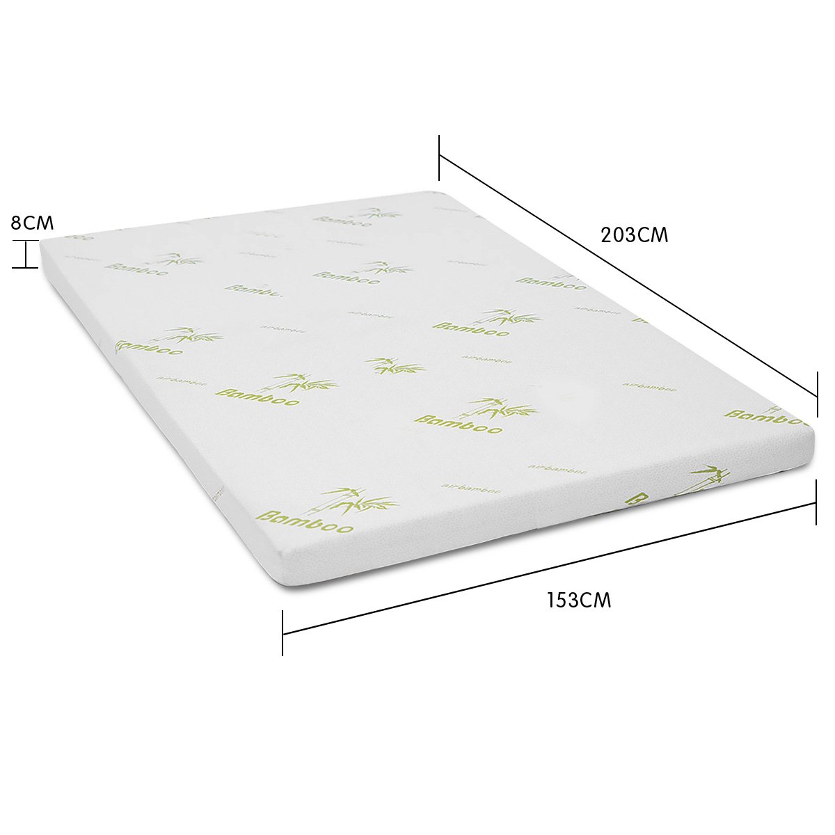 Laura Hill Cool Gel Memory Foam Mattress Topper in Queen size, featuring a breathable bamboo cover and gel-infused foam for optimal comfort.