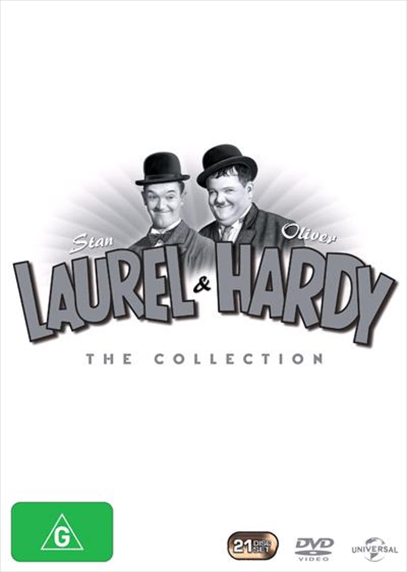 Laurel and Hardy Boxset DVD featuring 21 discs of classic films and shorts.