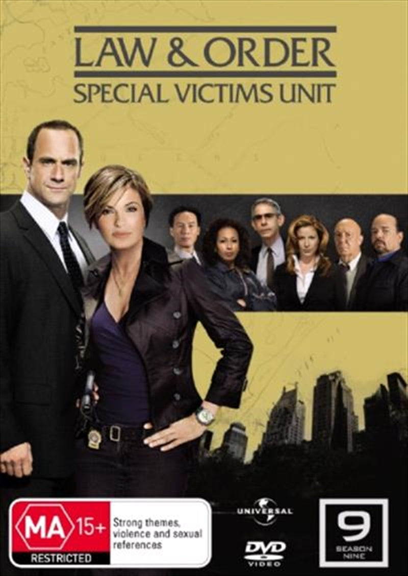 Law And Order: Special Victims Unit Season 09 DVD cover featuring Mariska Hargitay and Chris Meloni.