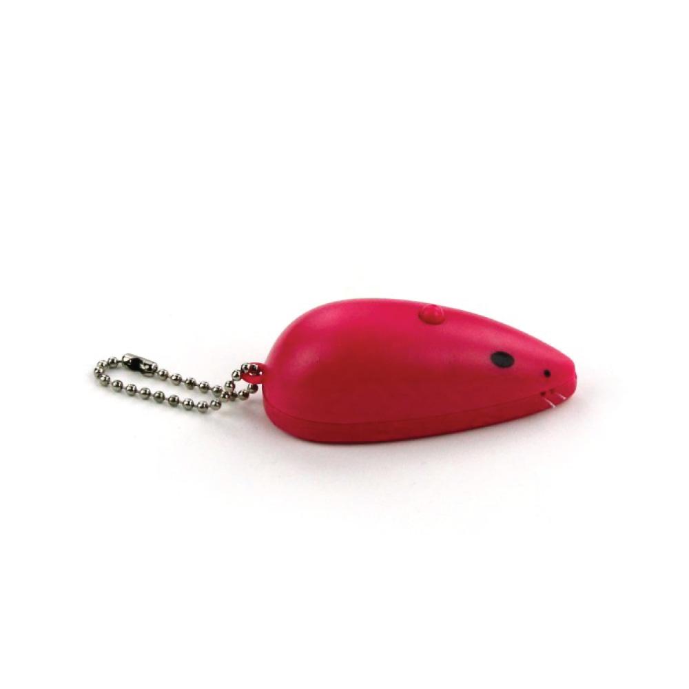 A pink LED Cat Mouse Light Pointer Toy designed for interactive play, featuring a bright LED light for cats to chase.