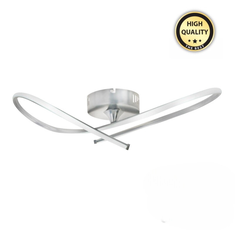 LED Ceiling Lamp MIGUEL in white, measuring 62x21x14cm, showcasing its sleek metallic design and built-in LED features.