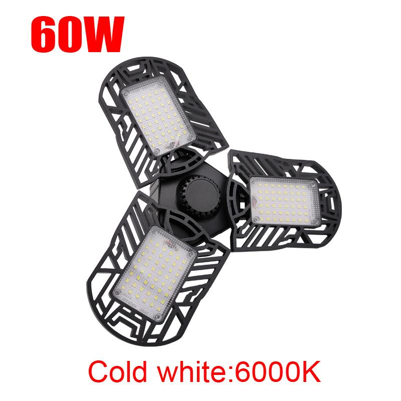 360° motion activated LED garage light with die-cast aluminum housing, emitting bright 6000 lumens for optimal visibility.