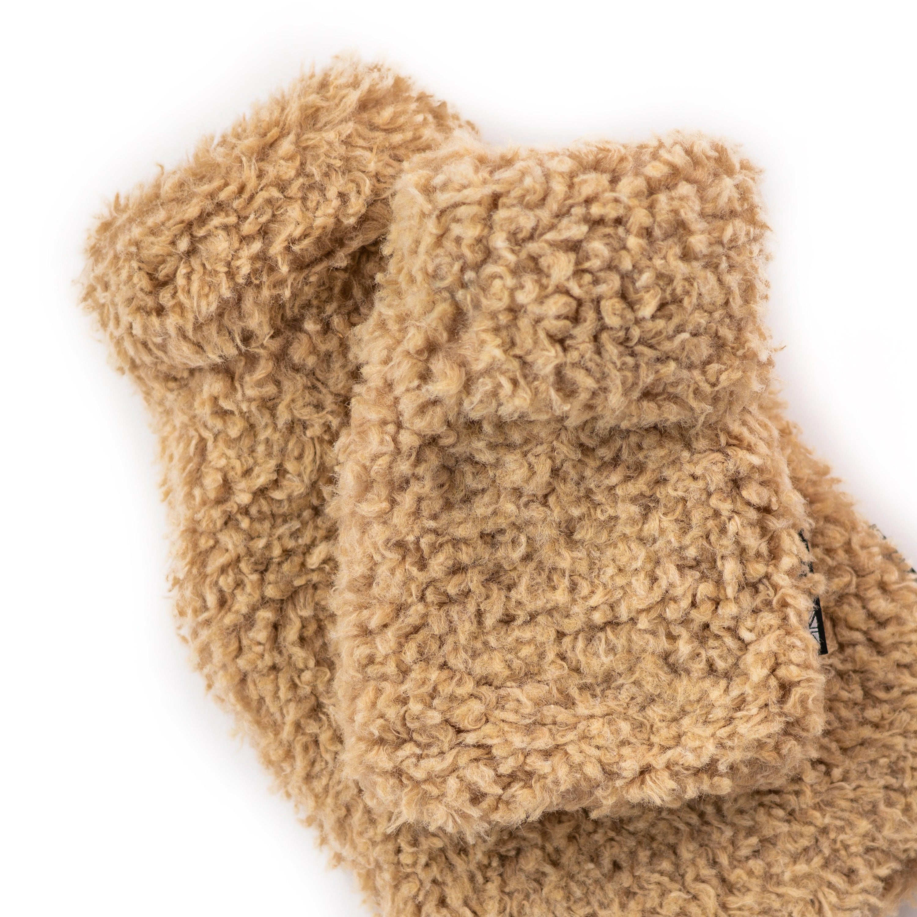 Little and Large Teddy Hot Water Bottle Gift Set featuring a large and mini teddy hot water bottle with soft covers made from recycled materials.