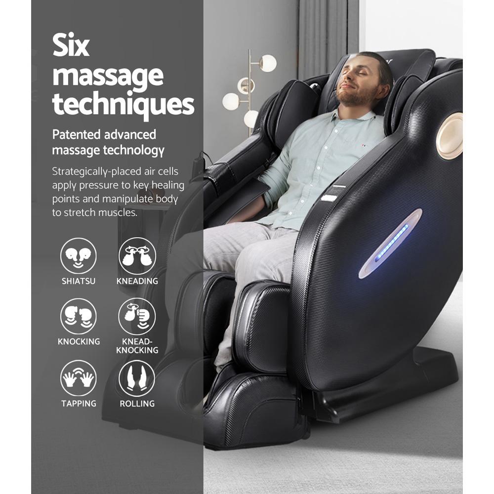 Livemor Electric Massage Chair featuring SL track technology, designed for full body relaxation with air bags and shiatsu massage.