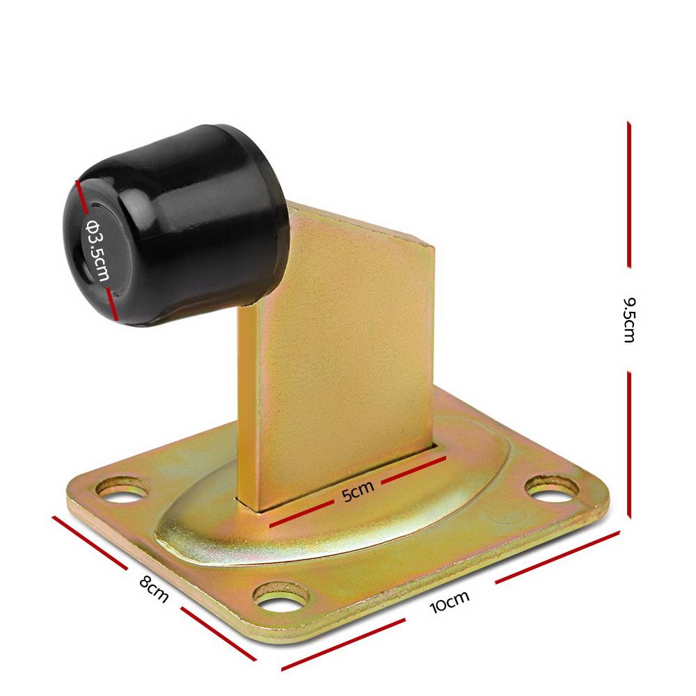 LockMaster Roller Guide Gate Opener Track Stopper kit including gate stopper, ground track, guide bracket, and bearing wheels.