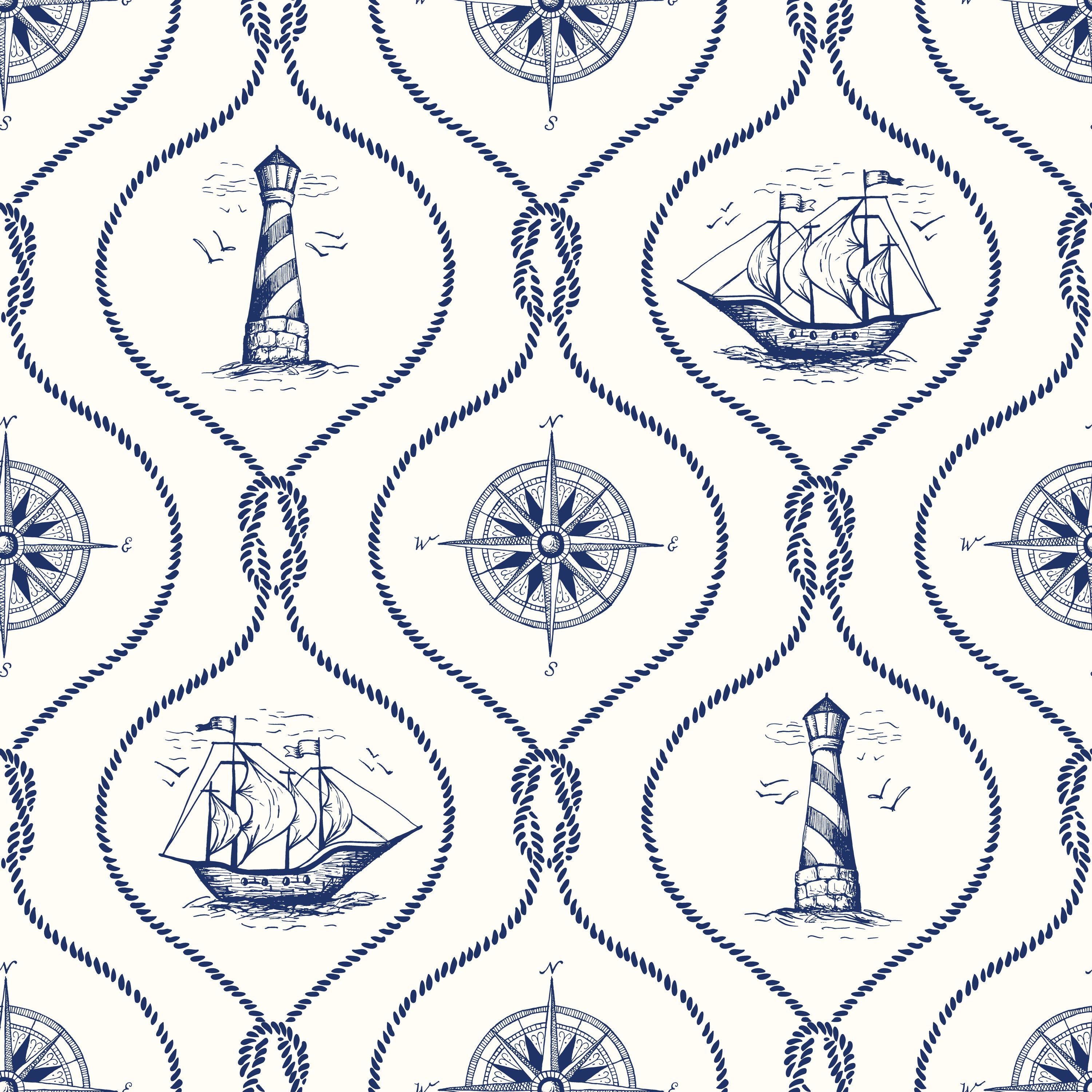 Lost at Sea Wallpaper featuring a modern design with vibrant colors and bold patterns, perfect for home decor.