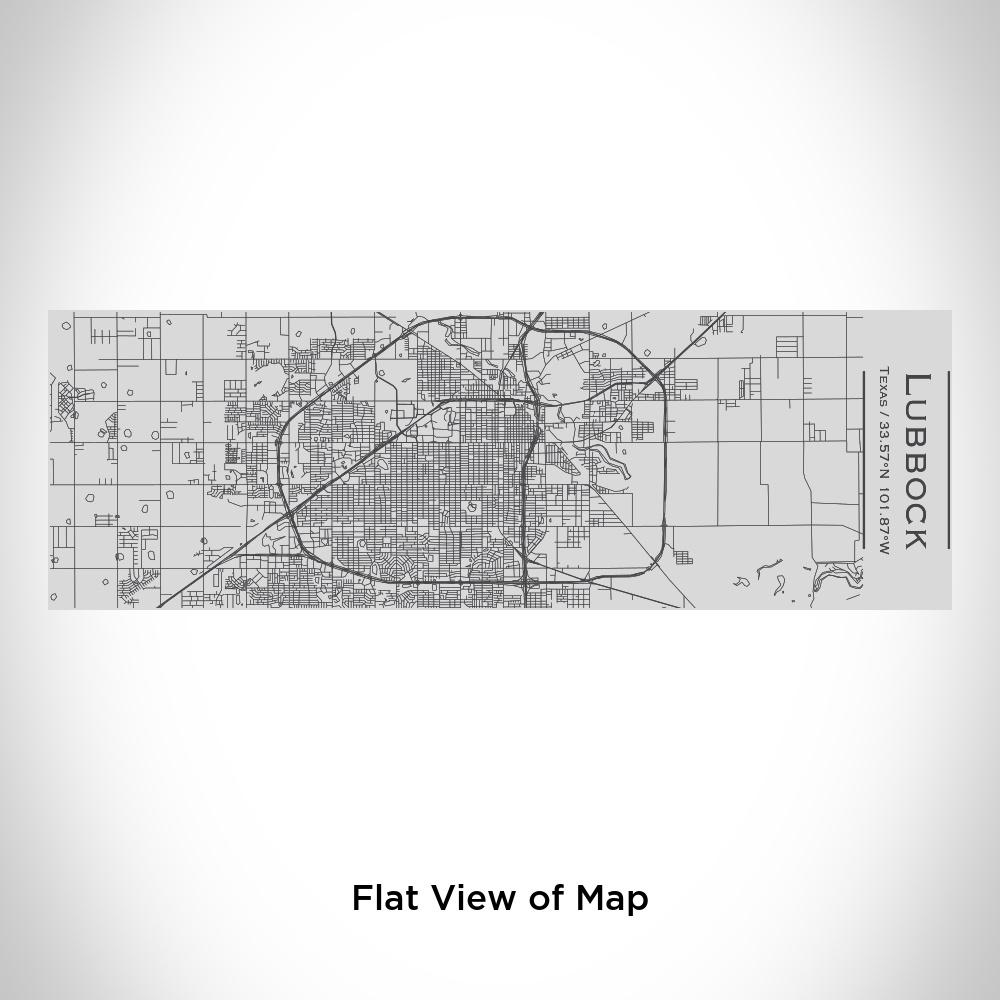 Custom engraved Lubbock Texas map on a stainless steel insulated cup, showcasing coordinates.