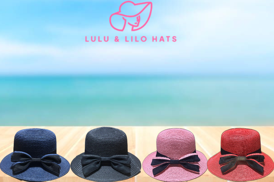 Lulu & Lilo Women's Sun Hat featuring a stylish bowtie ribbon, perfect for sun protection and outdoor activities.