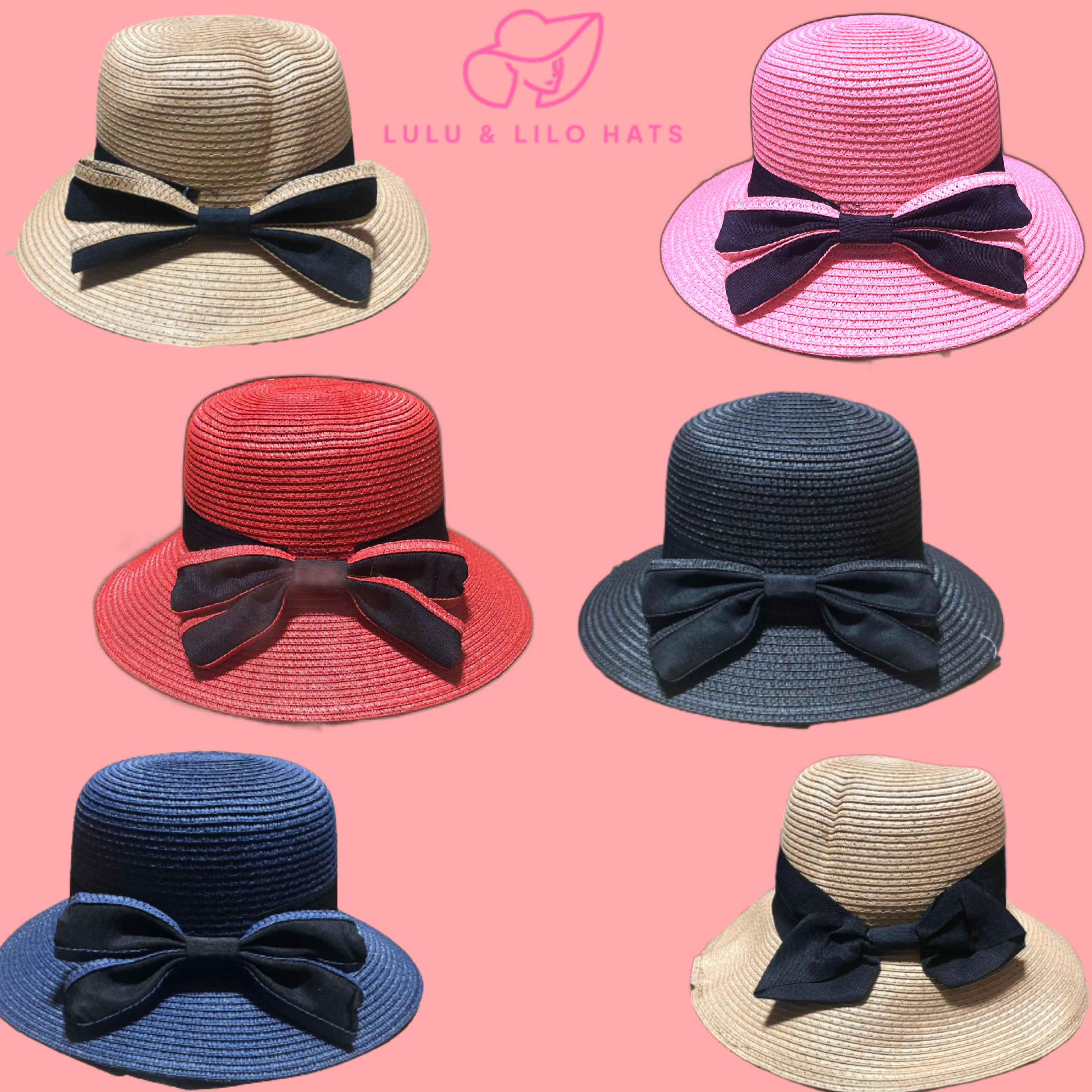 Lulu & Lilo Women's Sun Hat featuring a stylish bowtie ribbon, perfect for sun protection and outdoor activities.