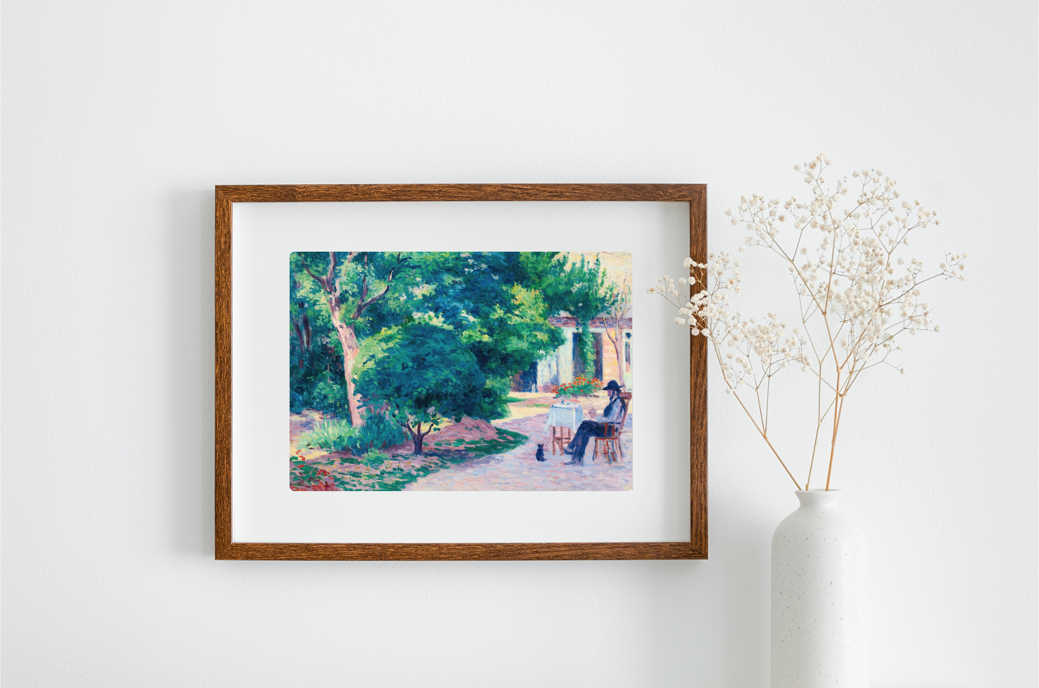 Lunch in Paris Art Print showcasing a vibrant landscape on museum-grade canvas, perfect for home decor.