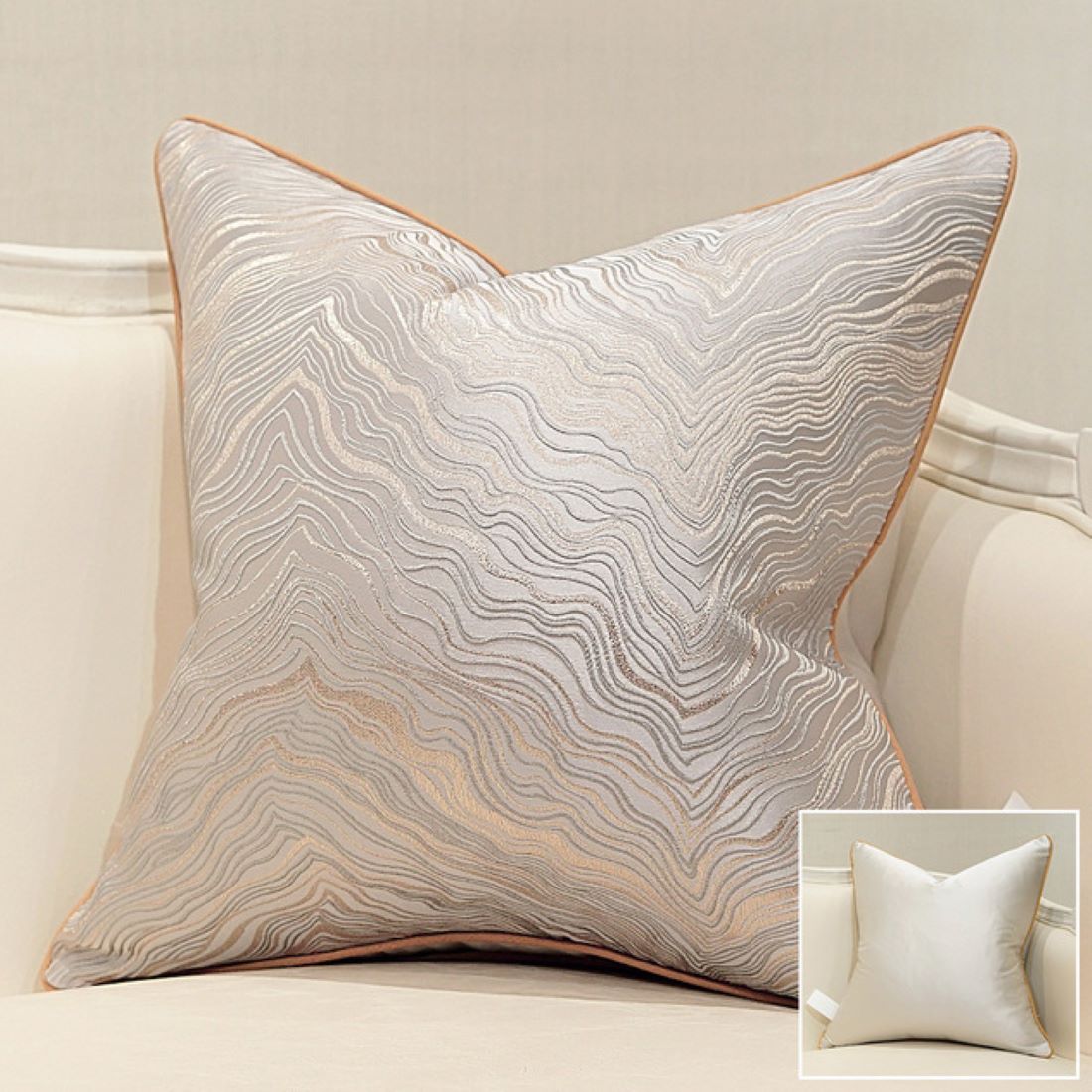 Luxury African Jacquard Cushion Cover showcasing intricate patterns and earthy tones, perfect for enhancing home decor.