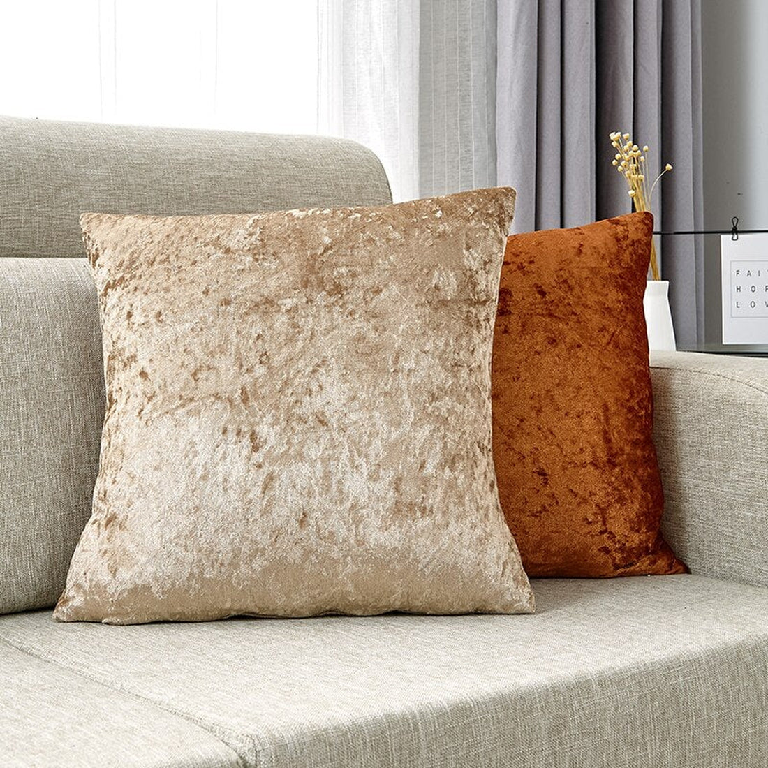 Luxury Decorative Velvet Cushion Cover in rich velvet texture, perfect for stylish home decor.