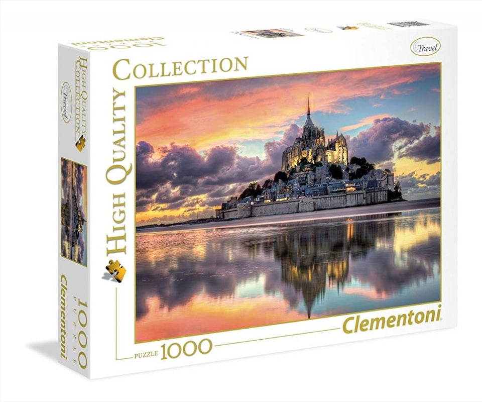 A beautifully designed 1000 piece puzzle featuring Mont Saint Michel, showcasing its stunning architecture and scenic views.