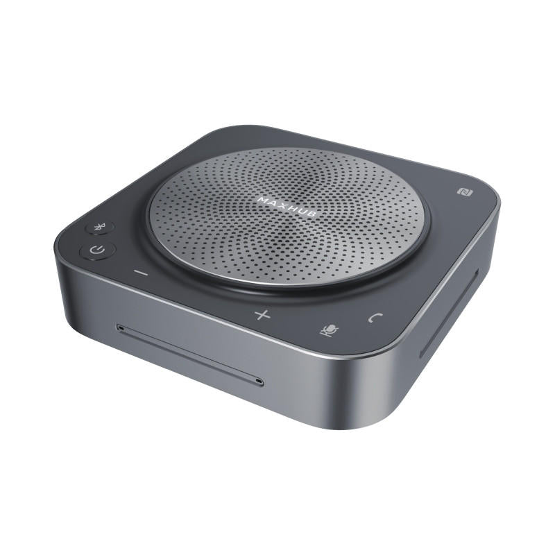 MAXHUB BT Speakerphone showcasing its sleek design and Bluetooth connectivity features, ideal for meetings and calls.